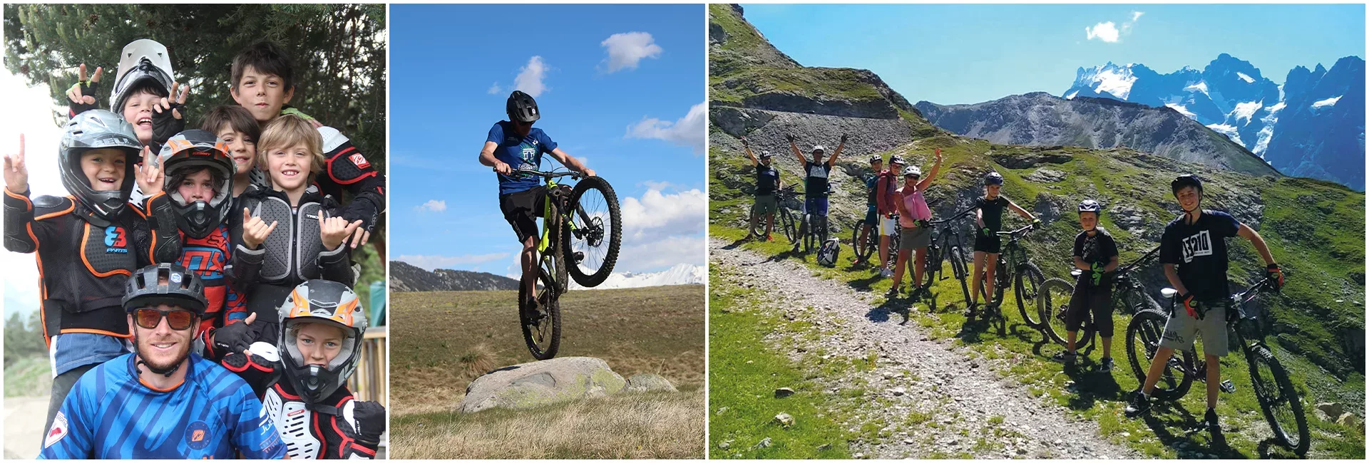 Pratiquants de vtt et vtt enduro dans la valée de serre chevalier